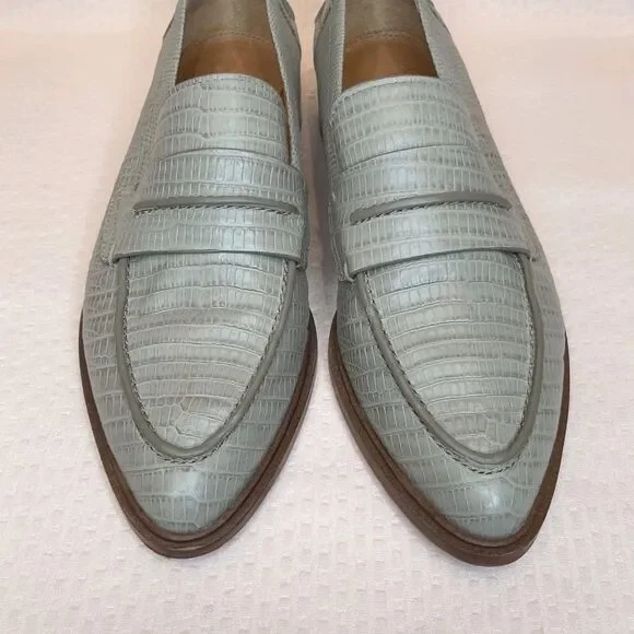 Franco Sarto Loafers Beige Women Size 7M Heeled Shoes IRENA Almond Pointed Toe - Picture 2 of 9